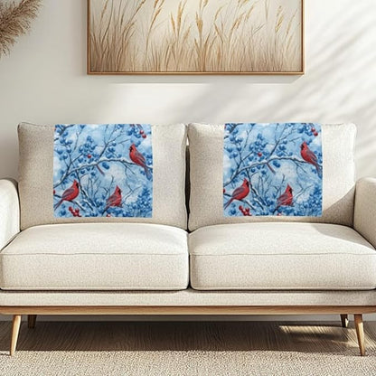 Cardinal Bird Headrest Covers for Recliners Washable Sofa Headrest Covers Couch Headrest Covers Furniture Protector for Living Room Home 3 Pcs