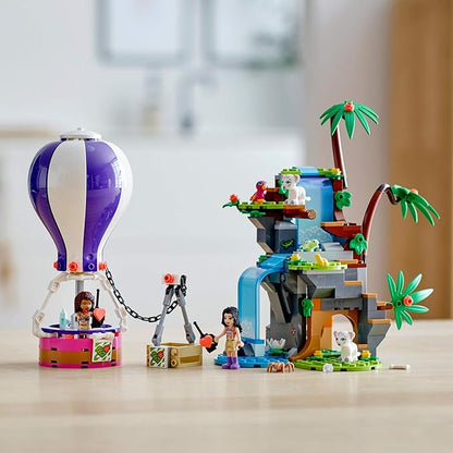 LEGO Friends Tiger Hot Air Balloon Jungle Rescue 41423 Friends Adventure Set Features a Toy Hot Air Balloon Friends Buildable Figures for Hours of Creative Fun (302 Pieces)