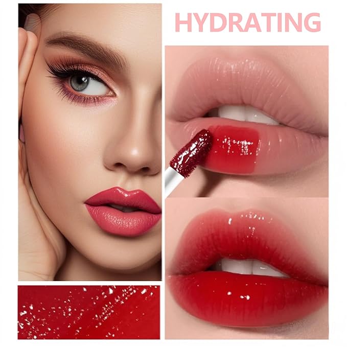 Eakroo 6 Colors Lip Tint Stain Mini Liquid Lipstick, Lip Gloss for Women, Lip Oil Stain, Lip Stain Long Lasting Waterproof, Lip Makeup, Korean Makeup, Cute Stuff, Non-Stick Cup, High Pigment