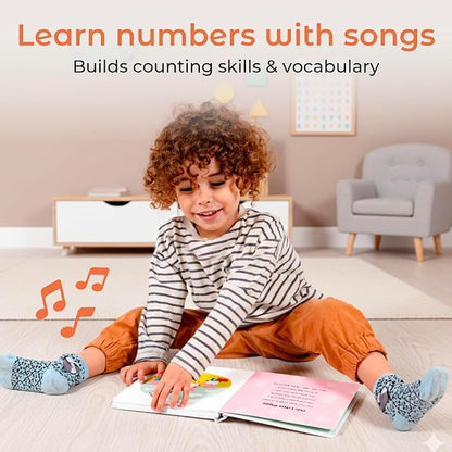 Cali's Books Number Book for Toddlers 1-3 - Learn to Count 1 2 3 Musical Books for Kids, Interactive Talking Baby Sound Book, Educational Song Learning Toys, Singing and Counting Music Toy for Babies