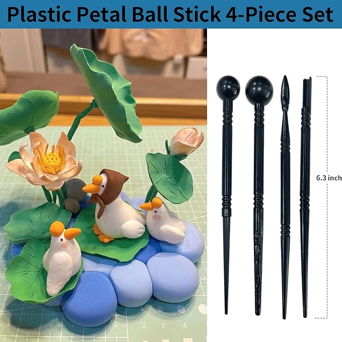 SUGOOE Clay Tools Kit, 40 PCS Air Dry Clay Tool, Sculpting Tools Kits, Polymer Clay Tools Set, Suitable for Adults, Kids, DIY Handcraft