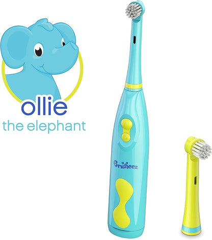 Brusheez Electronic Toothbrush Replacement Brush Heads 2 Pack (Ollie The Elephant)