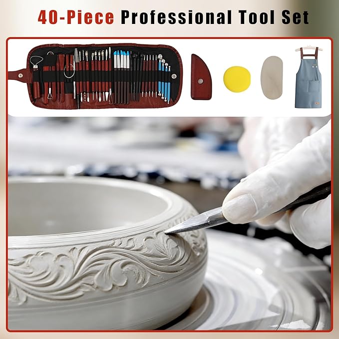 14" 450W Electric Pottery Wheel with LCD Panel Adjustable Speed Foot Pedal,Detachable Basin,Heighten Desk Legs,Clay Toolfor Kids, Adults, Beginners, Home DIY & Professional Pottery Making