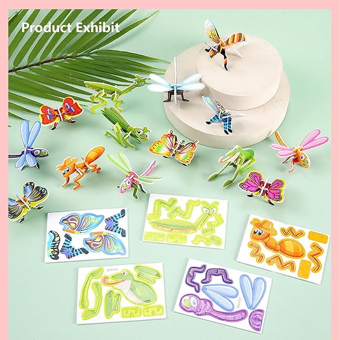 30PCS Flowarmth Puzzle, 3D Cartoon Puzzles for Kids Ages 4-8, Educational 3D Cartoon Puzzle, 30PCS Not Repeating 3D Puzzles for Kids, DIY 3D Animal Jigsaw Puzzles Art Crafts Gifts (Plane Tanks)
