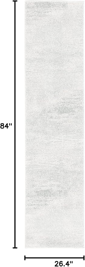 SAFAVIEH Evoke Collection 2'2" x 7' Ivory/Sage EVK272B Modern Abstract Non-Shedding Entryway Foyer Living Room Bedroom Kitchen Runner Rug