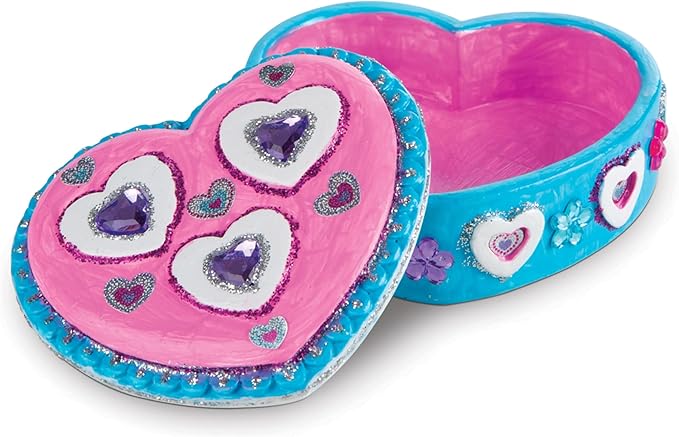 Melissa & Doug Created by Me! Favorite Things Craft Kits Set: Decorate-Your-Own Flower and Heart Treasure Boxes and Butterfly Bank