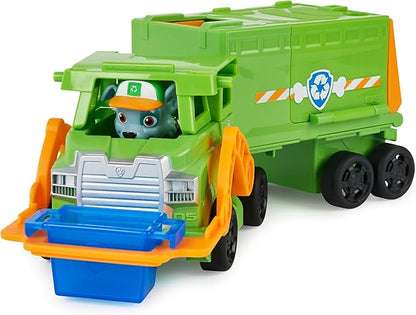Paw Patrol, Big Truck Pup’s Rocky Transforming Toy Trucks with Collectible Action Figure, Kids Toys for Ages 3 and up