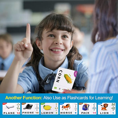 Matching Letter Game for Kids, 2 in 1 Educational Toys Alphabet Spelling & Reading, Number & Color Recognition, Flash Cards Learning Toys Gifts for Preschool Kindergarten Boys Girls Ages 3 4 5 6 7 8…