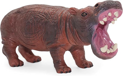Gemini&Genius Safari Animal Toys, Hippo Figurine Toy, Wildlife World Action Figures, Great Gifts, Collection, Cake Topper, Storytelling Props and Room Decor for Kids 4 Years Old and Up
