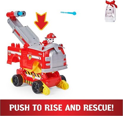 Paw Patrol, Marshall Rise and Rescue Transforming Toy Car with Action Figures and Accessories, Kids Toys for Ages 3 and up