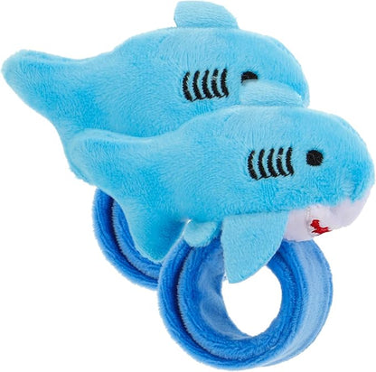 2pcs Animals Slap Bracelet Shark Slap Bracelet Plush Stuffed Animal Hugger Snap Wrist Band for Kids Birthday Party Favors