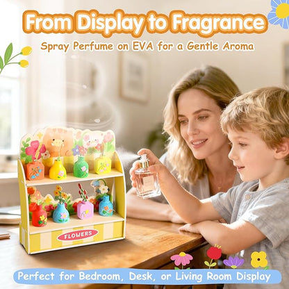 Crelloci DIY Mini Plaster Flower Vase Craft Kit – 3D Painting & Flower Arranging Toy for Kids – Creative Arts and Crafts Set for Girls Ages 3-8, Preschool Art Gift