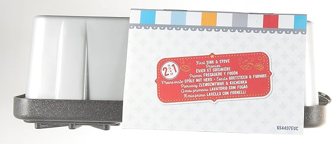 Little Tikes First Sink & Stove Realistic Pretend Play Kitchen Appliance for Kids, Includes 13 Cooking Accessories, Ages 3+ Multi-Color