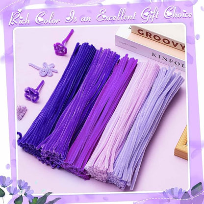 Peryiter 500 Pieces Pipe Cleaners Chenille Stems 12 Inch Craft Supplies Bulk for DIY Art and Craft Projects Creative Gift Wrapping Party Decorations(Pink,12 Inch)