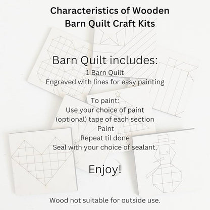 4th of July Unfinished Barn Quilt Square Wooden Sign, Country Decor Canvas Quilts Blocks (21 inches, Flag)
