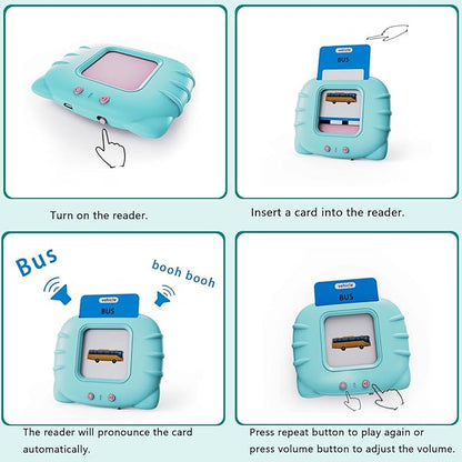 Lapare Audible Educational Toy with Music for Toddlers Age 1 2 3 4 5, 252 Sight Words Flash Cards Kindergarten Toy for Kids to Learn Alphabet Number Color Shapes and More