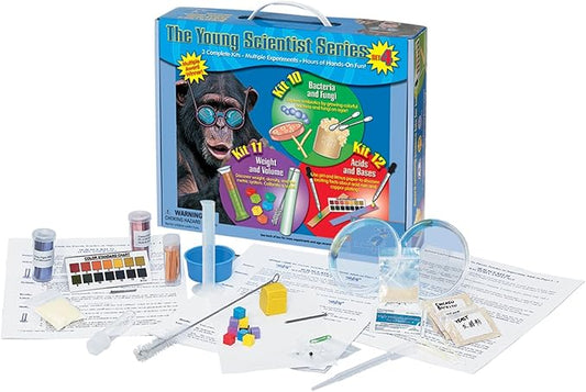 Young Scientist Series - Set 4: Bacteria and Fungi (Kit 10) - Weight and Volume (Kit 11) - Acids and Bases (Kit 12)