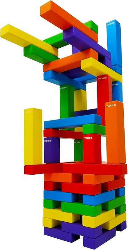 Magz Wooden Bricks 60 Piece Magnetic Building and Stacking Blocks Set