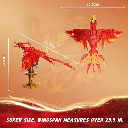 YEECHAO Harry Fire Phoenix Building Set, Magic Potter Phoenix Collection Model for Adults, Compatible with Lego Bird, Ideas HP Building Toy Gift for Kids Boys and Girls Ages 6+ (938 PCS)
