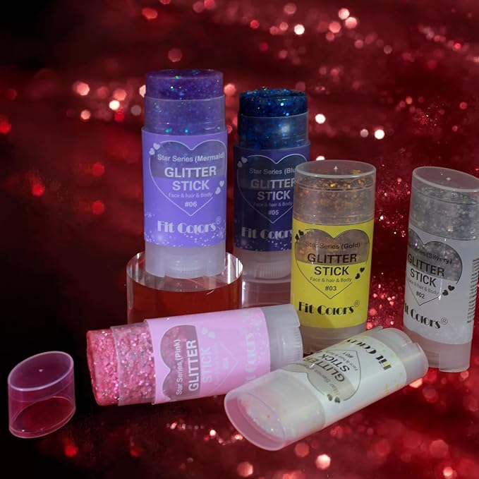 Face Body Glitter Stick,Music Festival Accessories Outfits for Women,Hair Glitter Makeup,Mermaid Chunky Glitter Face Paint,Waterproof Sparkle Face Glitter for Country Concert