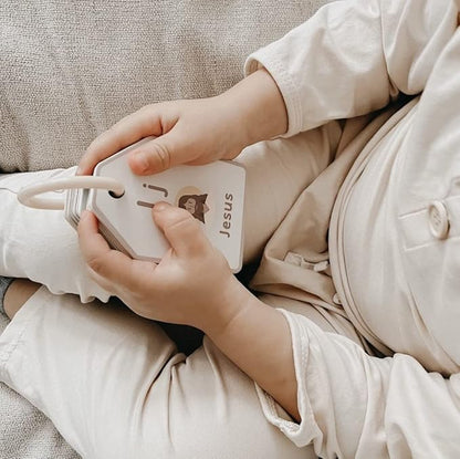 Good Ground Bible ABC Flash Cards Preschool Sunday School Toys Christian Homeschool Alphabet Ring Cards Toddler ABC Phonic Letters & Words