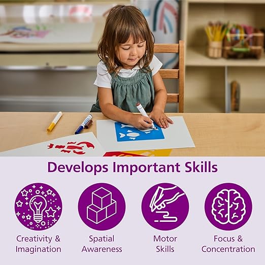 Sea Life Washable Plastic Stencils - Set of 6