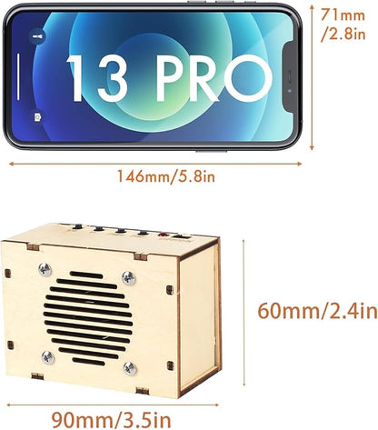 Science Kits for Kids Age 8-12 12-14, STEM Kits for Kids Age 8-10, STEM Toys Build Your Own FM Radio Kit, DIY Electronic Snap Circuits Projects Gifts for Teen Girls Boys 9 11 13 15 16+ (Classic Wood)