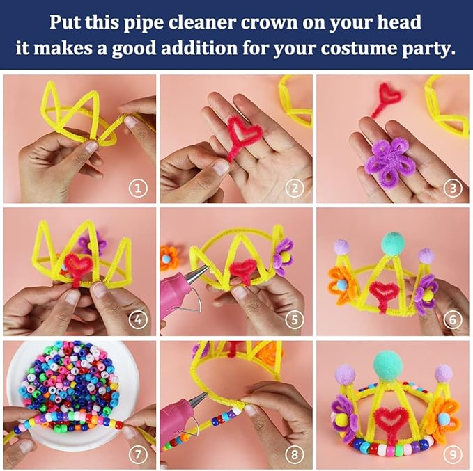 Pipe Cleaners, Pipe Cleaners Craft, Arts and Crafts, Crafts, Craft Supplies, Art Supplies (1000 Dark Green Pipe Cleaners)…