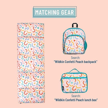 Wildkin Microfiber Pillow Lounger, 87 X 27 Inches, Confetti Peach