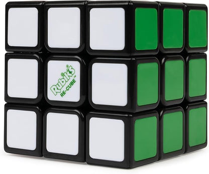 Rubik's Cube, Re-Cube, The Original 3x3 Cube Made with 100% Recycled Plastic 3D Puzzle Fidget Cube Stress Relief Travel Game, for Ages 8+