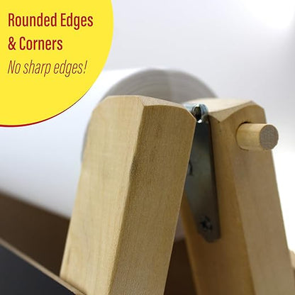 Flipside Products Child Dry Erase/Black Alphabet Chalkboard Paper Roll Easel, Wooden Easel, Double-Sided, Children's Art, Drawing