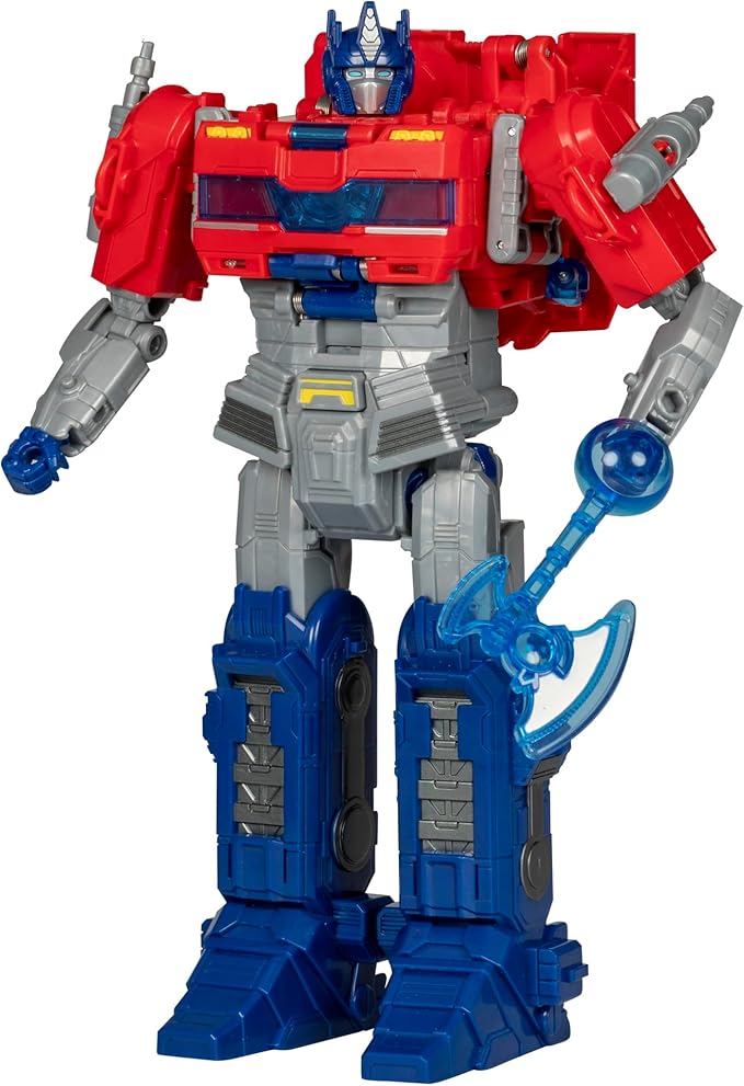 Transformers One Movie Power Flip Optimus Prime (Orion Pax) Converting Action Figure, 4 Modes, 10-inch Interactive Electronic Toy, Lights & Sounds, 6+