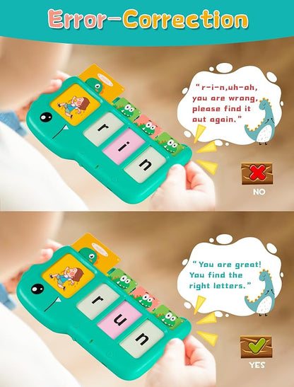Talking Flash Cards for Toddlers Learning: Alphabet Learning Toys - Matching Spelling Games with 224 Sight Words - Montessori Toys for 3 4 5 6 Years Old Kids