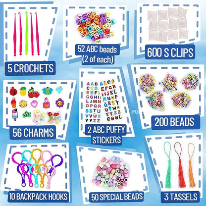 FUNZBO Rubber Band Bracelet kit - 9000+ Loom Bracelet Kit, 32 Colors Loom Bands for Bracelets Making Kit, Rubberband Bracelets Kit Toy for Toddlers Girls Christmas Birthday Gift