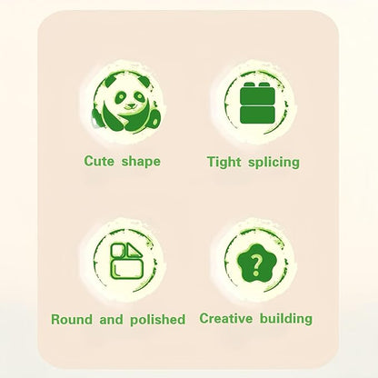 Cute Panda Building Blocks (Set of 4) Panda Mini Building Block Sets are All Individually Packaged Adult Building Block Toys Children's Panda Gifts