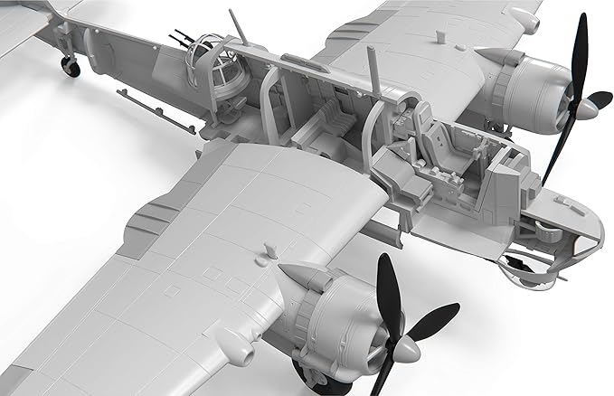 Airfix Model Airplane Kit Gift Set - A04021 Bristol Beaufort Mk.I, Plastic Plane Model Kits for Adults & Kids 14+, Skill Level 2, 1:72 Scale WW2 Military Aircraft - Real Aeroplane Model Gifts