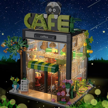 QLT Coffee Shop Building Set, Friends House Create Elegance and Warmth Environment, Nice Gift with Beautiful Gift Box for Girls 6-12 and Building Blocks Lover (589 Pcs)