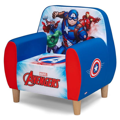 Delta Children Marvel Avengers Foam Chair for Kids, Blue