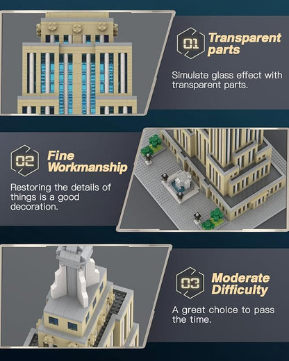 dOvOb Architecture Empire Building Micro Blocks Set（3819PCS） - World Famous Architectural Model Toys Gifts for Kid and Adult