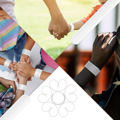 12 Pcs Silicone Slap Bracelets DIY Slap Bands Party Favors Bulk Blank Soft Wristband Wrist Snap Band for Craft Project DIY Painting Birthday Party Halloween Christmas