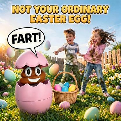 Egg Pops Talking Easter Egg Toy - Figure Pops Up & Plays Sounds, Easter Basket Stuffers for Teens - Interactive Kids Toys or Funny Gag Gifts for Teens, Cute Collectible Spring Character (Farting Pink)