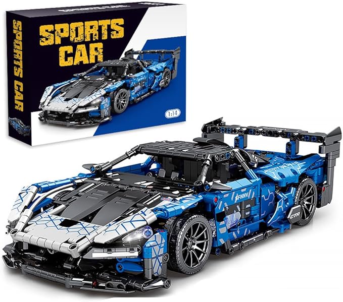 Mesiondy Sports Car Building Blocks Toys Adults Kits，1:14 MOC Building Set Raceing Car Model for Boys Age 12-16 8-14，(1404 Pieces)
