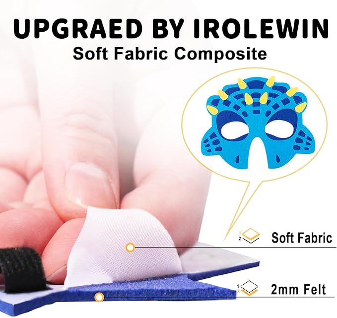 iROLEWIN Dinosaur-Costume for Kids Dragon Cape Mask as Boys Girls Dino Dress-Up Clothes for Play Toys Birthday Party Gifts