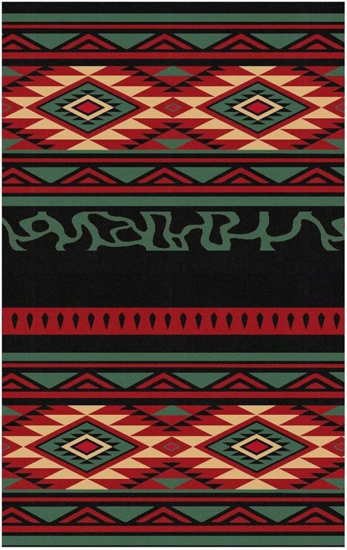 Navajo Recliner Headrest Cover Washable Red Sofa Headrest Covers Couch Headrest Covers Furniture Protector for Living Room Home 1 Pcs