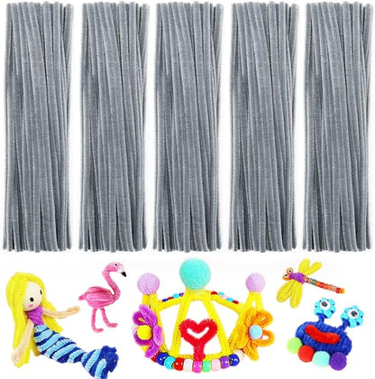 Pipe Cleaners, Pipe Cleaners Craft, Arts and Crafts, Crafts, Craft Supplies, Art Supplies (Grey)…