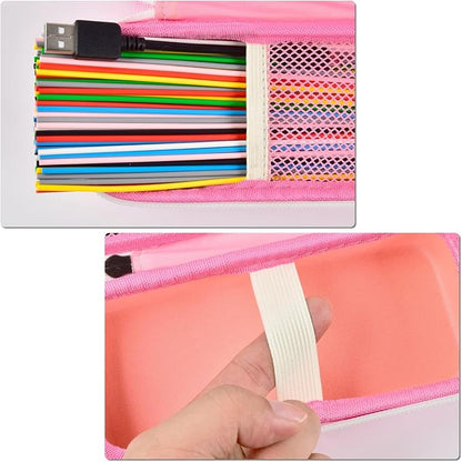 GWCASE Case Compatible with 3Doodler Start+ Essentials for 3D Pen Set for Kids, Storage Organizer Carrying Holder Fit for Printing Pens, Plastic Refill Blister, Micro-USB Charger (Box Only)-Pink