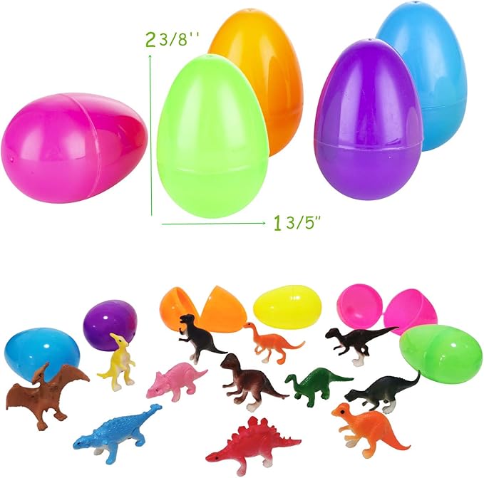 KASU 100 Pcs Prefilled Easter Eggs with Toys Inside Premium for Easter Theme Party Favor, Easter Eggs Hunt, Easter Basket Stuffers/Fillers, Classroom Prize Supplies