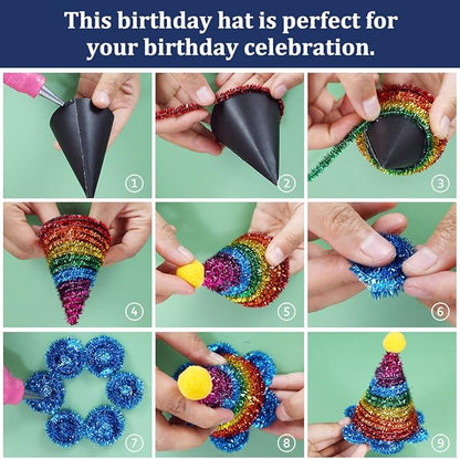 Pipe Cleaners, Pipe Cleaners Craft, Arts and Crafts, Crafts, Craft Supplies, Art Supplies (1000 Golden Glitter Pipe Cleaners)…