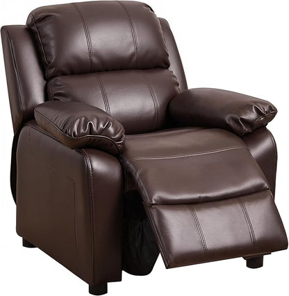 JC Home Macaron Kids Reclining Chair Leather Recliner Sofa Toddler Youth Children Child Ages 2-8