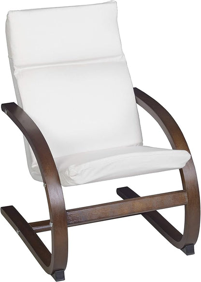 Niche Mia Bentwood Childrens Reclining, Lounge, Rocking Chair- Mocha Walnut/ Beige